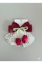 Tulle Detailed Red Tulip Bow Buckle New Season Trendy Clip Buckle Girl Child Baby Women Teenager Gift - 3