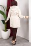 Detachable Hooded Zippered Trench Coat with Waist Tunnel Stone - 3