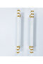 160 mm Square Ring Striped Gold White Handle