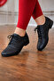 Black Genuine Leather Leather Ngo-Salsa-Bacata-Swing-Solo-Cazz Dance and Practice Shoes - 3