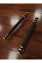 160 mm Square Ring Striped Inside Filled Gold Black Handle