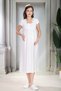 New Season Ecru Summer Eyelet Embroidery Collar Design Short Sleeve 100% Cotton Maternity Maternity Dressing Gown Nightgown Set - 7
