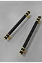 160 mm Square Ring Striped Inside Filled Gold Black Handle - 2