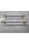 160 mm Square Ring Striped Gold White Handle - 4