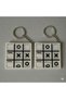 Set of 2 Moving Xox Game Keychain - Lover and Friend Combination Tic Tac Toe Keychain