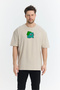 Unisex Oversized Embroidered Bulbasaur Anime Character Design 100% Cotton Piece T-Shirt - 3