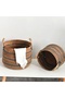 Natural Brown Round Basket Organizer & Decorative Room Organizer (m) - 3