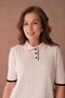 Women's Polo Collar Button Detail Hair Knit Knitwear Sweater 12184 - 3