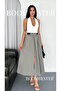 High Waist Lace-Up Poplin Maxi Skirt – Premium Drapey Long Skirt - 4