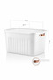 3-Pack 10 Liter Organizer Box with Lid |   Multi-Purpose Storage Box with Leather Handles (35X25X25 cm) - 6