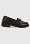 Coffee matte buckle detail Flat Sole women's Ballet Flats
