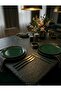 Gold Green Luxury Stainless Steel 6 Piece Round Shape Modern Dining Knife - 2