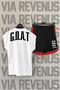 G.O.A.T Printed Zero Sleeve Sports Tshirt and Black Shorts Sports Set