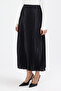 Women's Quality Black Pleated Skirt with Elastic Waist - 4