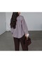 Striped Shirt with Lace Detail - 4