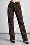 Women's High-Waisted Straight Fit Leopard Printed Jeans Pants