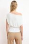 Women's Blouse Asymmetrical Collar Low Sleeve Knitted Fitted Straight Cut Fitted Regular Length Rib Knit - 6