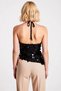 Women's Blouse Sequined V-Neck Strap Sleeveless Asymmetrical Cut Fitted Knitted Regular Length Functional - 6