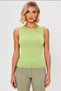 Women's Blouse Fitted Bodycon Crew Neck Sleeveless Ruched Stretchy Knitted Sandy Woven Plain Pattern - 5