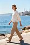 Women's Blouse Knitwear Crew Neck Low Sleeve Three Quarter Regular Fit Plain Pattern Medium Thickness Single Layer - 3