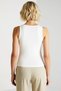 Women's Blouse Cropped Square Collar Sleeveless Fitted Ribbed Knit Knitted Snap Detailed Plain Patterned Stretchy Stylish - 6