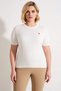 Women's Plus Size Blouse Knitwear Crew Neck Short Standard Sleeve Heart Embroidery Thin Special Yarn Tuşe - 5