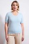 Women's Blouse Knitwear V-Neck Short Sleeve Plain Pattern Standard Fit Slim Single Plate D Woven Regular Size - 5