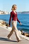 Women's Blouse Polo Collar Long Sleeve Fitted Fit with Agraflas Ruched Knitted Combed Cotton Single Jersey Plain Pattern Stylish - 3