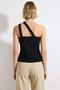 Women's Blouse Fitted Asymmetrical Collar Sleeveless Buttoned Scuba Crepe Knitted Fitted Regular Length Stylish - 6