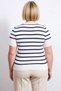 Women's Blouse Crew Neck Short Sleeve Striped Fine Knit Regular Fit Single Plate D Woven Summer Casual - 6
