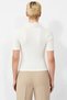 Women's Blouse Knitwear V-Neck Tulle Floral Detailed Short Sleeve Fitted Fit Cropped Size Corded Fabric Woven Stylish - 6