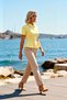 Women's Blouse Peplum Polo Collar Short Sleeve Interlock Knitted Plain Pattern Half Placket Zipper Closure Regular - 3