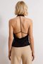 Women's Blouse Degaje Collar Sleeveless Knitted Sequined Plain Pattern Regular Fit Shiny Textured Top Clothing Model - 6