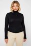 Women's Plus Size Blouse Mock Neck Long Sleeve Knitted Fake Knitwear Sheer Ultra Lightweight Plain Fitted - 5