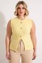 Women's Knitted Vest Crew Neck Sleeveless Accessory Buttoned Fitted Fit Plain Pattern Regular Length - 5