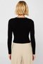Women's Blouse Fitted Cropped Pool Collar Long Sleeve Corded Fabric Knitted Ribbed Knit Woven Lace Detailed Unlined - 6