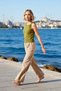 Women's Blouse Asymmetrical Collar Sleeveless Knitwear Slim C Cropped Cut Plain Pattern Summer Top Clothing Quality - 3