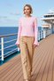 Women's Blouse Fitted Crew Neck Long Spanish Sleeve V Ruffled Ruffle R Rib Knit Knitted Plain Light