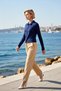 Women's Blouse Polo Collar Long Sleeve Fitted Bodycon Knitted Rib Knit Plain Button Closure Stylish - 3