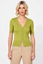 Women's Blouse V-Neck Short Sleeve Corded Fabric Knitwear Slim Fitted Plain Pattern Spring Autumn Seasonal - 4