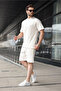 Ecru Men's Shorts T-Shirt Set E7347