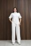 Zippered Shirt Collar Side Striped Detail Modal Fabric Tracksuit Set - 2