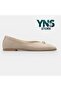 Yns Ballet Flats Nubuck Beige Buckle Detail - 3