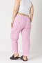 Large Size Cotton Pack Thin Breathable Fabric C Striped Heart Detail Pajama Bottoms - 5