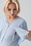Long Sleeve Lace Piece Nursing Set with Stretchy Viscose Nursing Compartments Maternity Dressing Gown Nightgown Set - 7