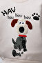 Rocha Baby Boy Ecru Cinnamon Dog Figured 2-Piece Set - Cotton Set with'Hav Hav' Embroidery - 7