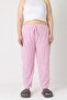 Large Size Cotton Pack Thin Breathable Fabric C Striped Heart Detail Pajama Bottoms - 2