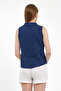 Shirt-Front Tie-Detail Sleeveless Shirt-1510 - 2