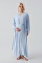 Long Sleeve Lace Piece Nursing Set with Stretchy Viscose Nursing Compartments Maternity Dressing Gown Nightgown Set