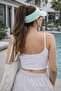Women's Turquoise Visor Hat, Summer Sports Open Top Stretchy Hat, Beach Hat, Tennis Hat, - 2